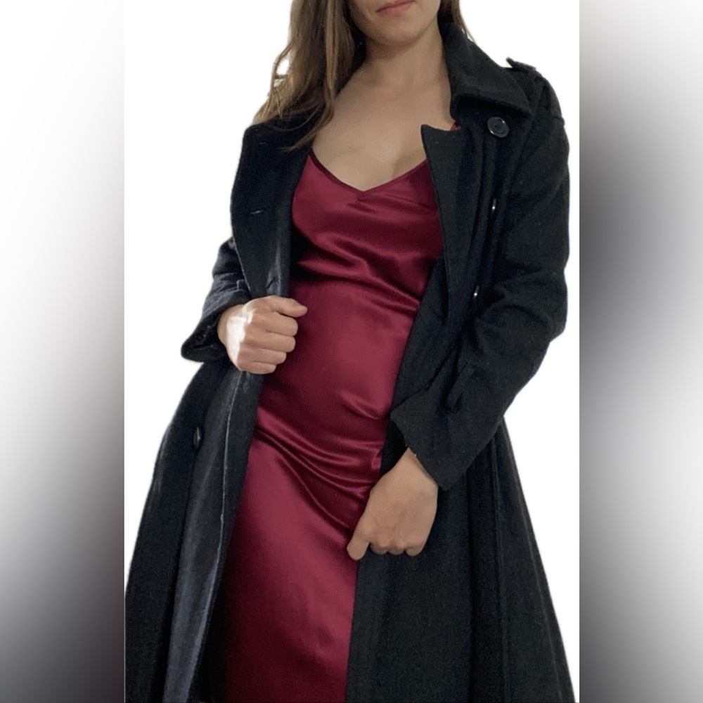 Wool Formfitting Trench Coat